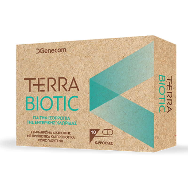 Genecom Terra Biotic Συμπλήρωμα Διατροφής με Προβιοτικά & Πρεβιοτικά, 10caps