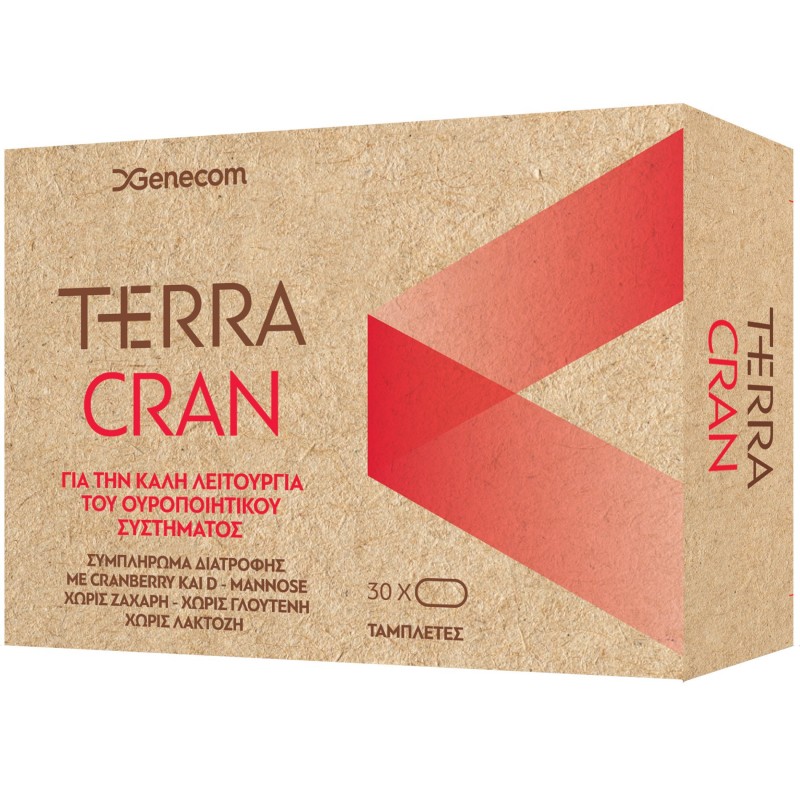 Genecom Terra Cran Συμπλήρωμα Διατροφής με Κράνμπερι για την Καλή Υγεία του Ουροποιητικού, 30tabs