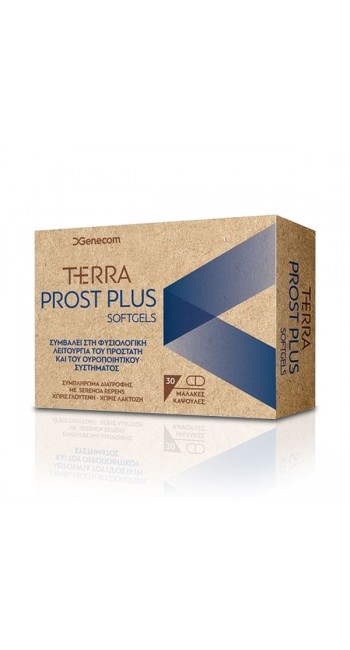 Genecom Terra Prost Plus Συμπλήρωμα Διατροφής για την Καλή Υγεία του Προστάτη με Serenoa Repens, 30caps