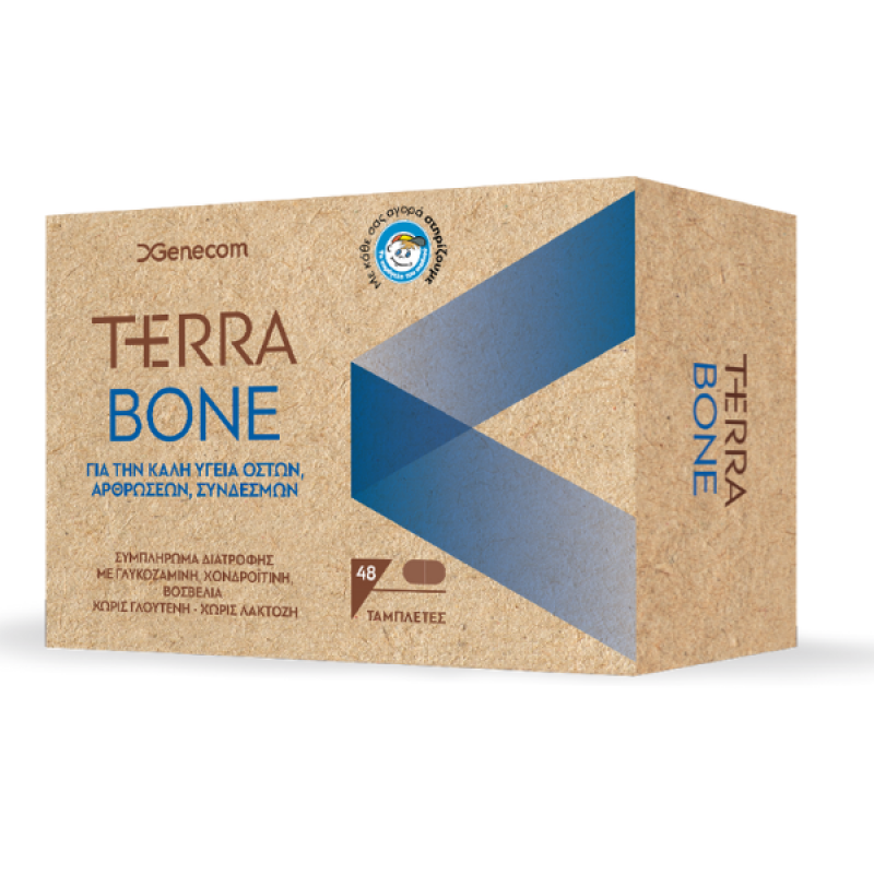 Genecom Terra Bone Για Καλή Υγεία Οστών, Αρθρώσεων & Συνδέσμων, 48ταμπλέτες 