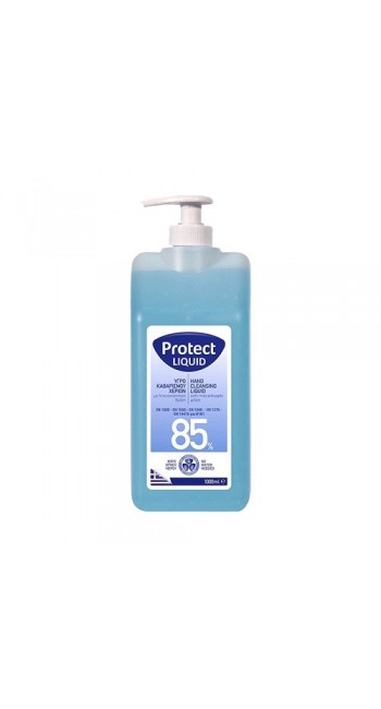 Protect Gel - Γέλη Καθαρισμού Χεριών 85% με Αντλία και Ήπια Αντισηπτική Δράση 1000ml