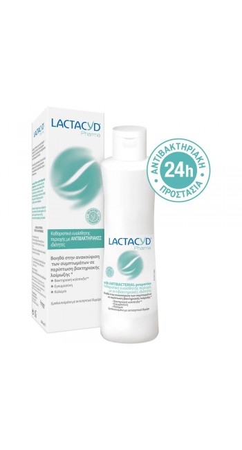 Lactacyd Pharma Antibacterials Καθαριστικό Ευαίσθητης Περιοχής με Φυσικούς Αντιβακτηριακούς Παράγοντες, 250 ml