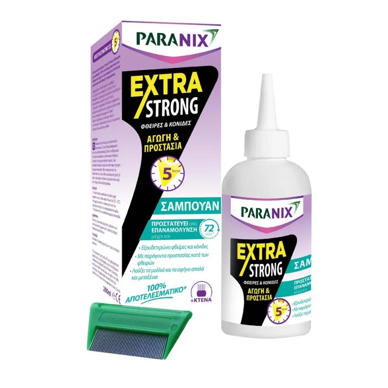 Paranix Extra Strong Shampoo Αγωγή κατά των Φθειρών, 200ml