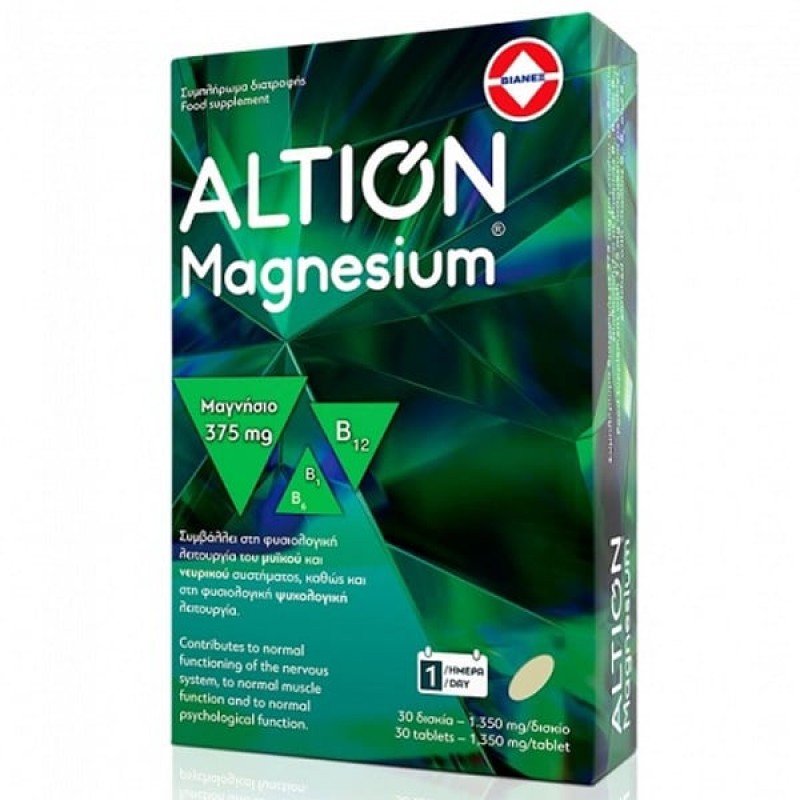 Altion Magnesium Συμπλήρωμα Διατροφής με Μαγνήσιο 375mg, 30tabs