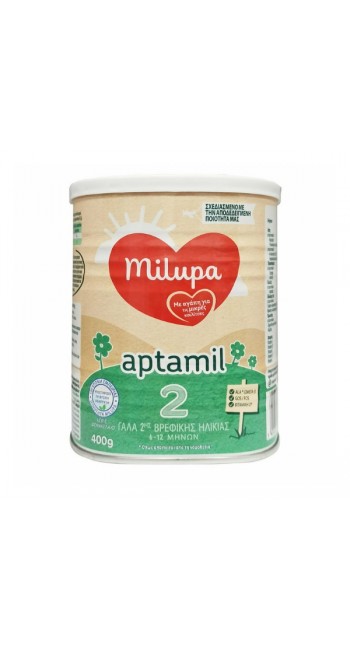 Milupa Aptamil 2 Γάλα για Βρέφη από 6 έως 12 Μηνών, 400gr