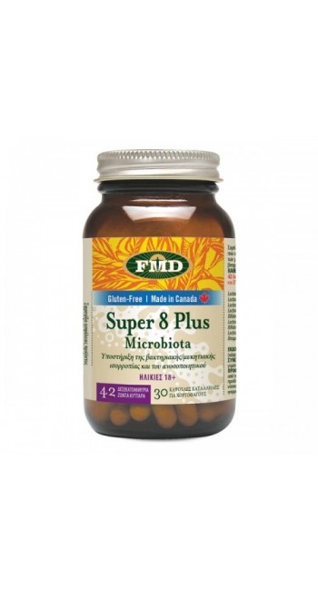 Flora Super 8 Plus Microbiota Συμπλήρωμα Διατροφής Με Προβιοτικά, 30κάψουλες