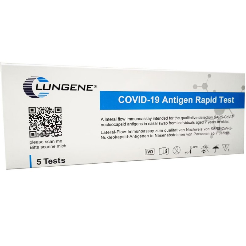 Clungene Rapid Test Αντιγόνων του Κορωνοϊού SARS-CoV-2 σε μορφή κασέτας 5τμχ