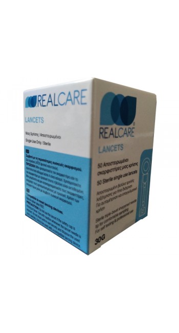 Real Care 30G Αποστειρωμένοι Σκαρφιστήρες  Lancets, 50τμχ 