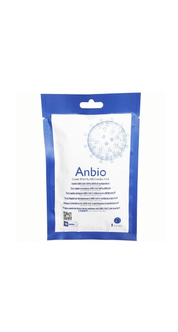 Anbio Biotech Covid-19 & Flu A/B Combo Διαγνωστικό Τεστ Ταχείας Ανίχνευσης Αντιγόνων Covid-19 & Γρίπης με Ρινικό Δείγμα 1τμχ