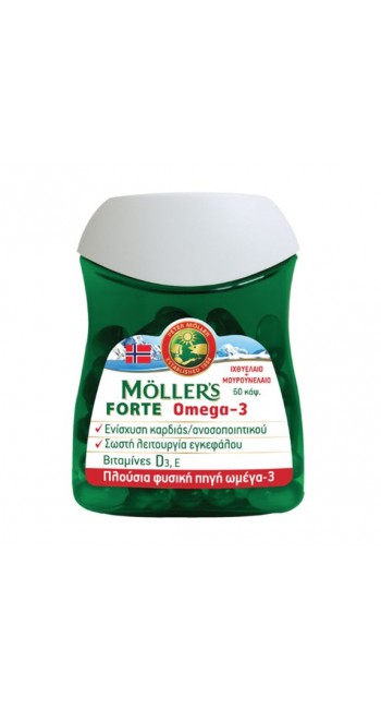 Moller's Forte Omega-3 Ιχθυέλαιο & Μουρουνέλαιο 60caps