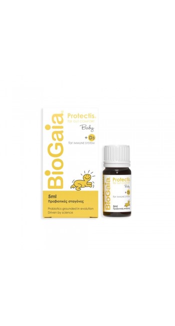 BioGaia ProTectis Baby Drops + D3, Προβιοτικό σε σταγόνες για την Αντιμετώπιση των Κολικών του 1ου τριμήνου στα Βρέφη, 5ml 