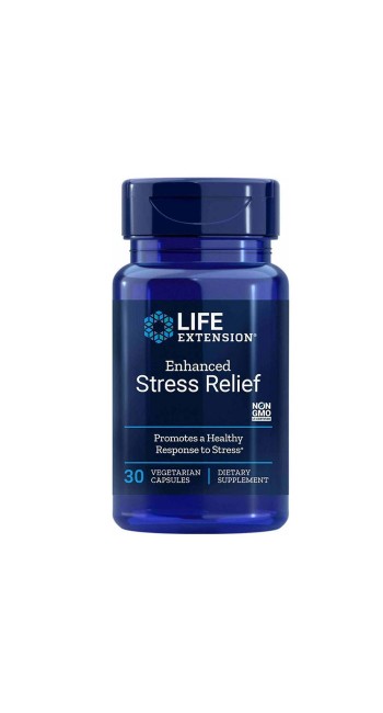 LifeExtension Enhanced Stress Relief Συμπλήρωμα για το Άγχος, 30 φυτικές κάψουλες