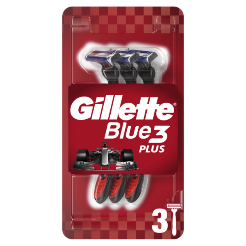 Gillette Blue3 Plus Red Ξυραφάκια μιας Χρήσης, 3τμχ