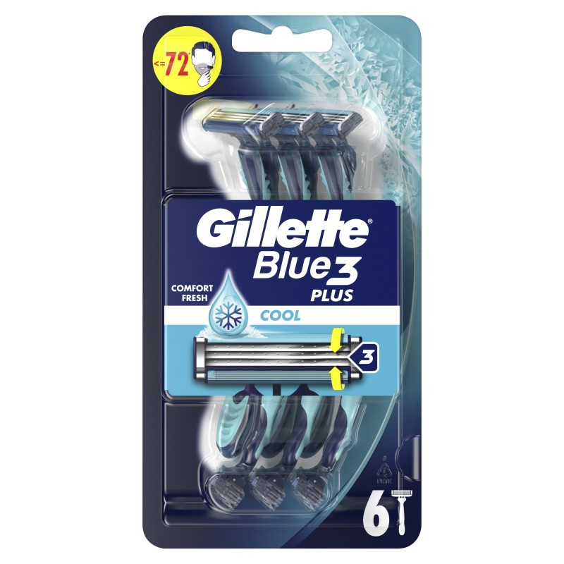 Gillette Blue3 Plus Cool Ξυραφάκια μιας χρήσης, 6τμχ