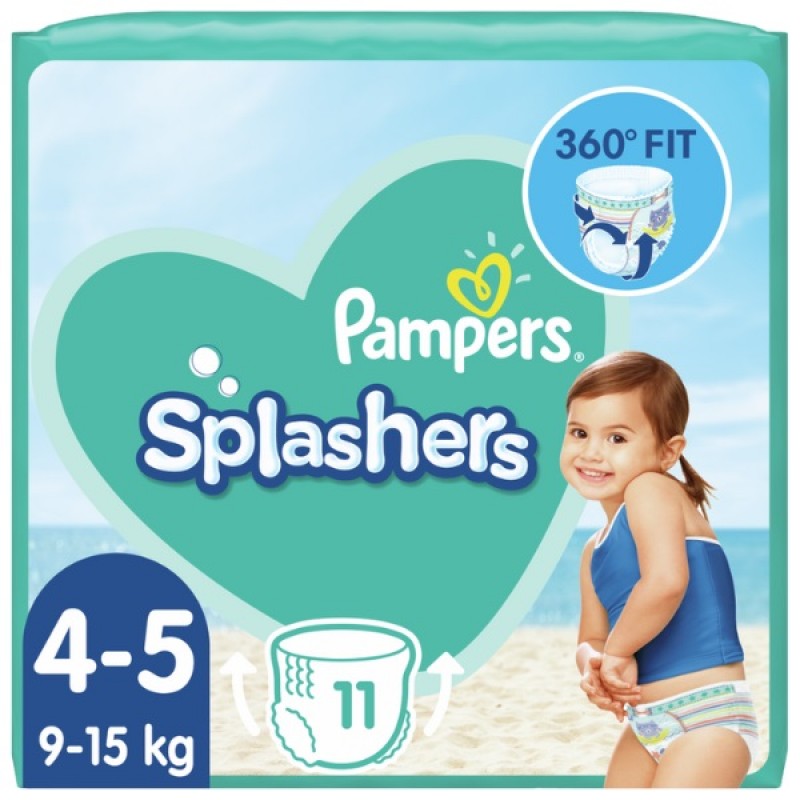 Pampers Splashers Μέγεθος 4-5 9-15 kg Πάνες-Μαγιό, 11τμχ