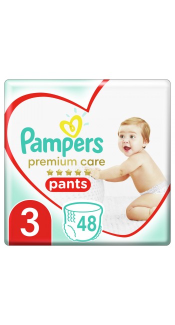 Pampers Premium Care Pants Μέγεθος 3 (6-11kg), 48 Πάνες-Βρακάκι 