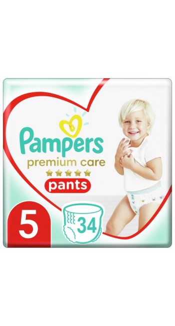 Pampers Premium Care Pants No.5 (12-17kg) Πάνες Βρακάκι, 34 τεμάχια