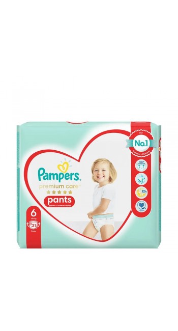 Pampers Premium Care Pants Μέγεθος 6 15+Kg 31 Πάνες-Βρακάκι 