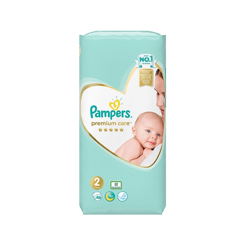 Pampers Premium Care Πάνα No.2 (4-8kg), 46τμχ