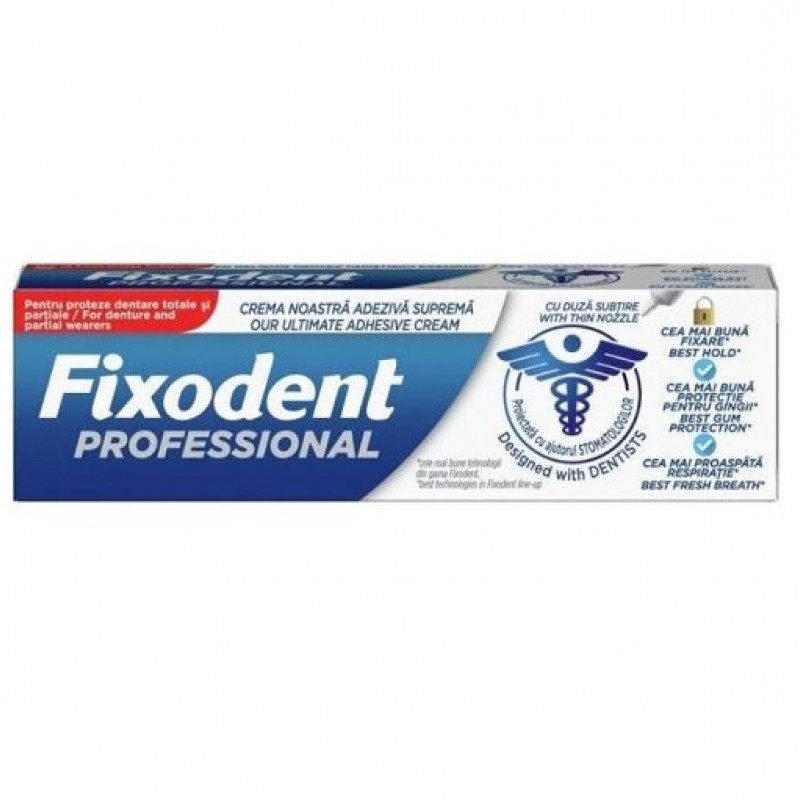 Fixodent Professional Στερεωτική Κρέμα για Tεχνητές Oδοντοστοιχίες, 40gr 