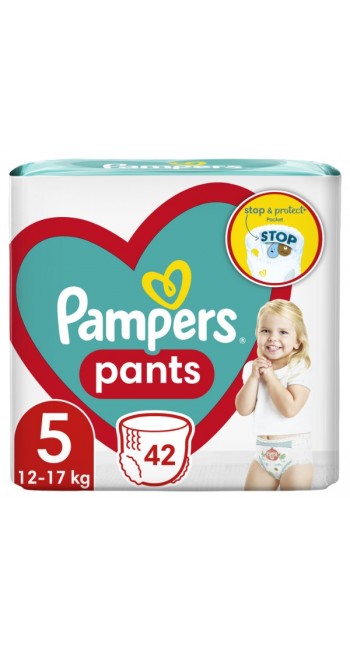 Pampers Pants Maxi Pack No.5 (Junior) 12-17kg Βρεφικές Πάνες Βρακάκι, 42τεμ