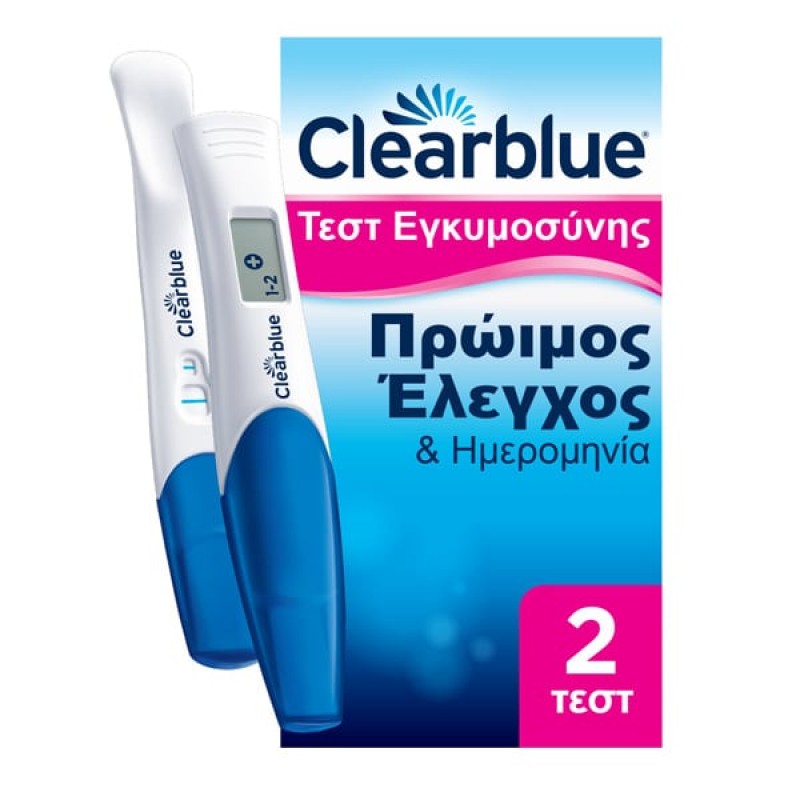 Clearblue Combo Pack Pregnancy's Test Πρώιμος Έλεγχος & Ημερομηνία Τεστ Εγκυμοσύνης, 2τεμ