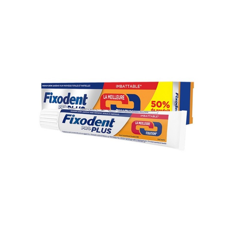 Fixodent Pro Plus To Πιο Δυνατό Κράτημα Στερεωτική Κρέμα για Τεχνητή Οδοντοστοιχία, 60gr