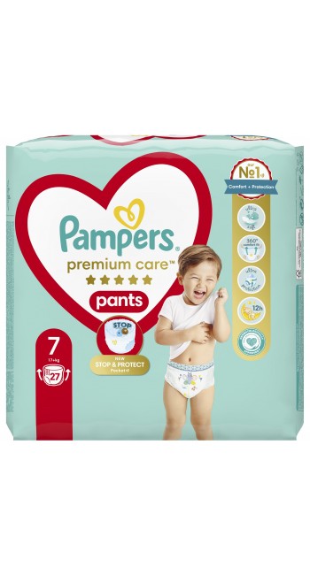 Pampers Premium Care Pants No7 (17+Kg), 27τμχ