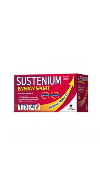 Sustenium Energy Sport Συμπλήρωμα για Αθλητές, με γεύση πορτοκάλι, 10 sachets