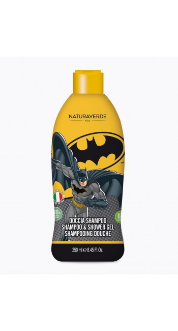 Naturaverde Kids Batman Παιδικό Σαμπουάν - Αφρόλουτρο με εκχύλισμα πράσινου τσαγιού, 250ml