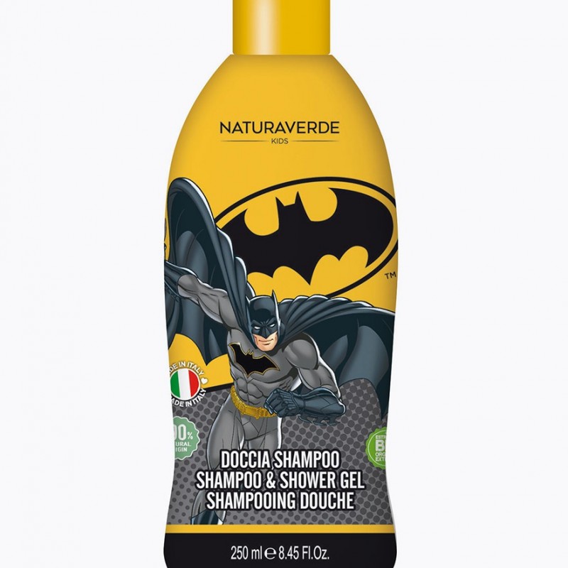 Naturaverde Kids Batman Παιδικό Σαμπουάν - Αφρόλουτρο με εκχύλισμα πράσινου τσαγιού, 250ml