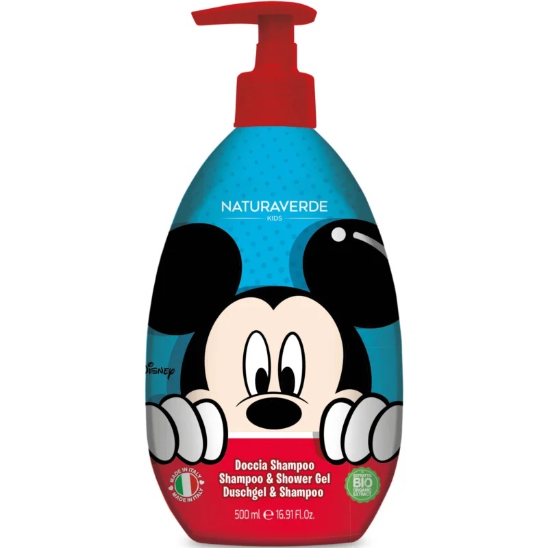 Naturaverde Kids Disney Classic Mickey Σαμπουάν & Αφρόλουτρο 2 σε 1, 500ml