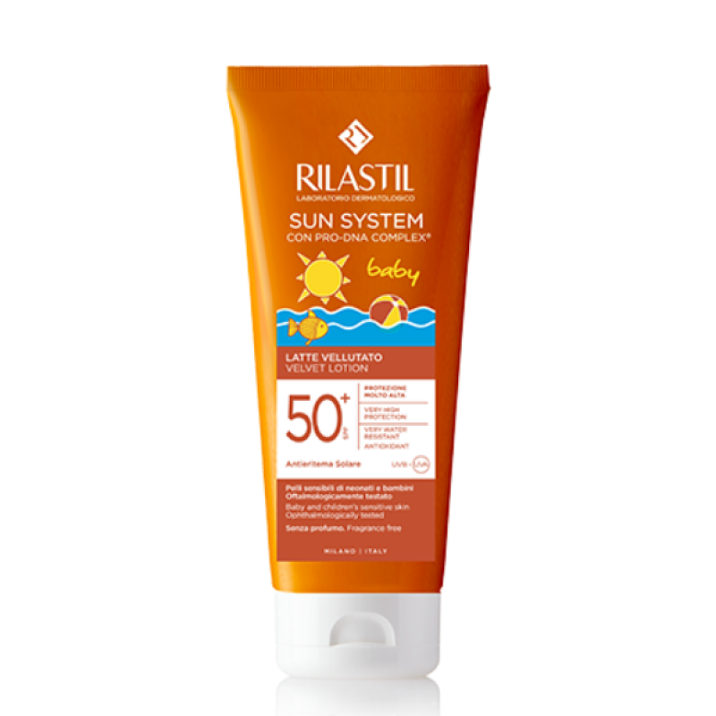 Rilastil Sun System Baby Velvet Lotion Αντηλιακό Γαλάκτωμα Προσώπου-Σώματος για Βρέφη & Παιδιά SPF50+, 200ml