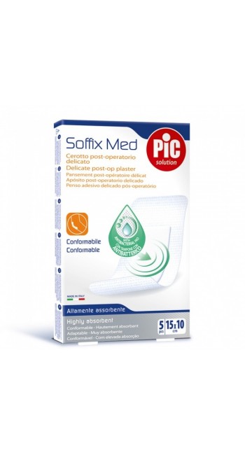 Pic Solution Soffix Med Post-op Plaster (10 x 15cm) Μετεγχειρητικό Αυτοκόλλητο Τσιρότο, 5τμχ