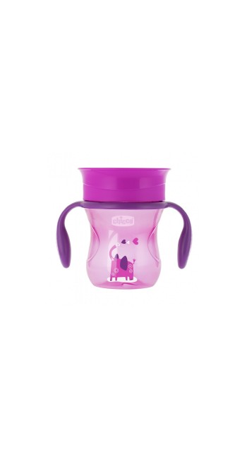 Chicco Perfect Cup 12m+ Κύπελλο που Μετατρέπεται σε Κανονικό Ποτήρι, σε Ροζ Χρώμα, 200ml