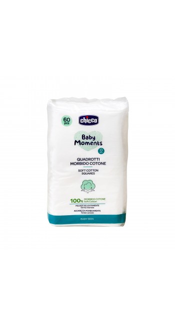 Chicco Baby Moments Μαντηλάκια από Μαλακό Βαμβάκι, 60τμχ