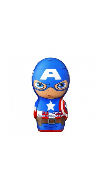 AirVal Captain America 2 in 1 Αφρόλουτρο και Σαμπουάν, 400ml