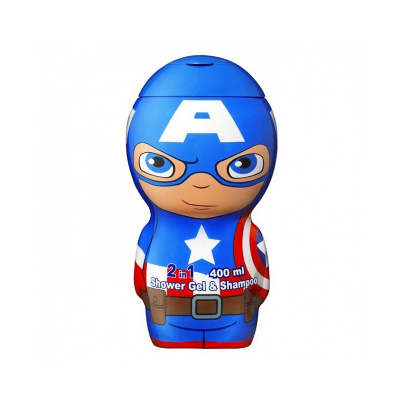 AirVal Captain America 2 in 1 Αφρόλουτρο και Σαμπουάν, 400ml