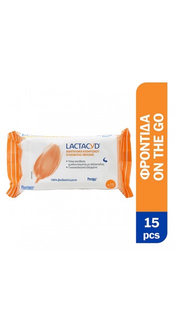 Lactacyd Moist Wipes Υγρά Μαντηλάκια Καθαρισμού Ευαίσθητης Περιοχής, 15τμχ