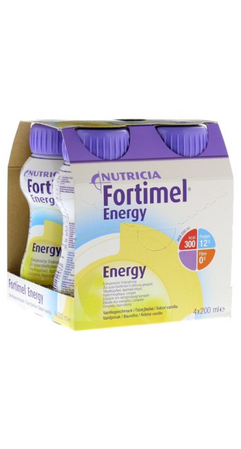 Nutricia Fortimel Energy Βανίλια Θρεπτικό & Υψηλής Ενέργειας Συμπλήρωμα Διατροφής, 4x200ml