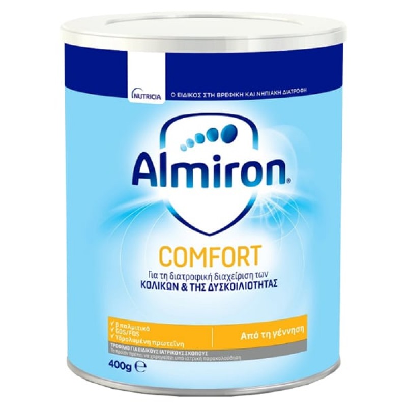 Nutricia Almiron Comfort, συνιστάται για τη διατροφική αντιμετώπιση της δυσκοιλιότητας, 400 gr