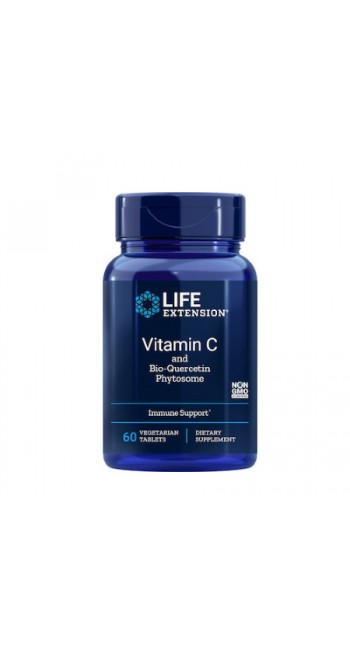 LifeExtension Vitamin C 1000mg & Quercetin Phytosome για την Ενίσχυση του Ανοσοποιητικού, 60caps