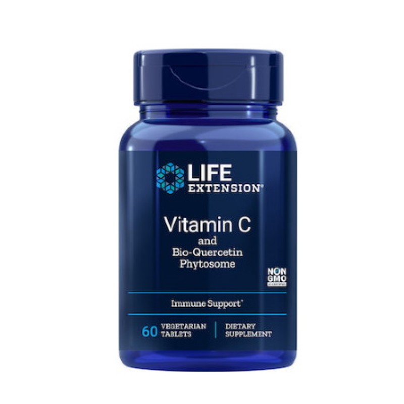 LifeExtension Vitamin C 1000mg & Quercetin Phytosome για την Ενίσχυση του Ανοσοποιητικού, 60caps