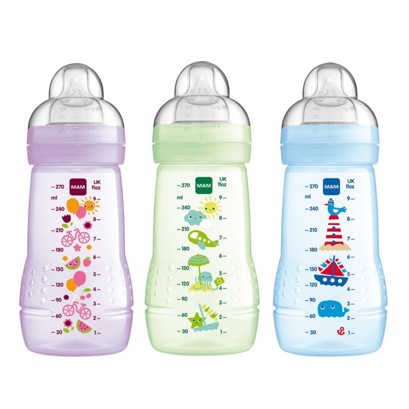 MAM Baby Bottle Πλαστικό Μπιμπερό 2m+, 270 ml