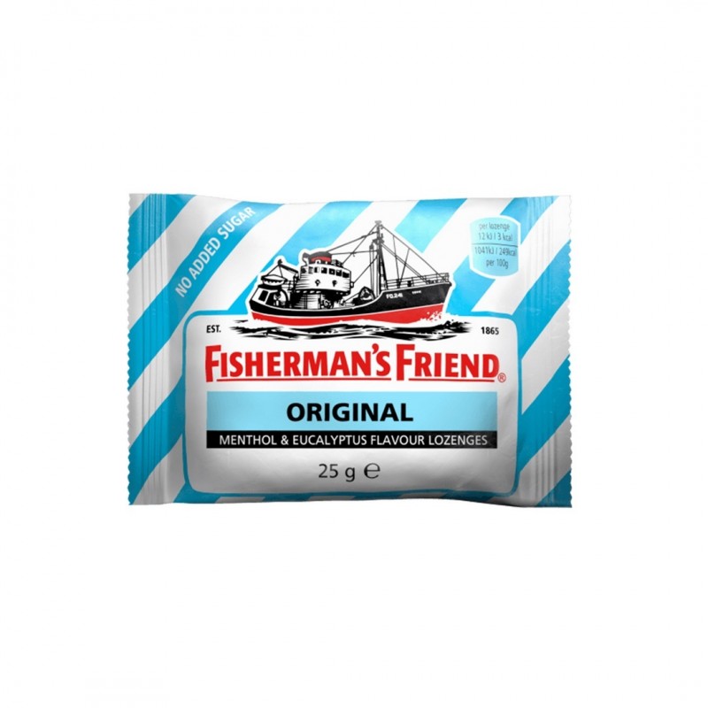 Fisherman's Friend Original Καραμέλες με Γεύση Μινθόλης & Ευκαλυπτου Χωρίς Ζάχαρη, 25gr