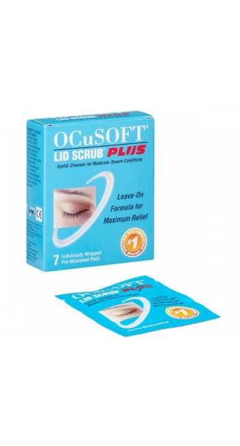 OCuSOFT Lid Scrub Plus Eyelid Cleanser Pads Πανάκια Καθαρισμού Βλεφάρων, 7τμχ