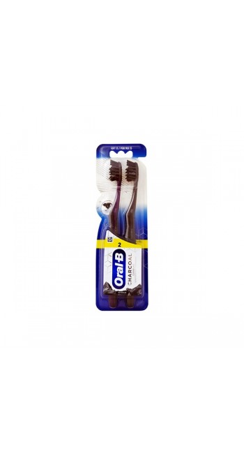 Oral-B Charcoal Whitening Therapy Soft 35 Oδοντόβουρτσα για Λεύκανση, 2τμχ