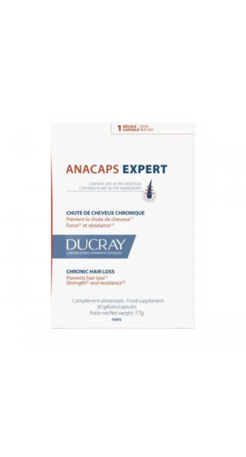 Ducray Anacaps Expert Συμπλήρωμα Διατροφής Για Την Χρόνια Τριχόπτωση, 30caps