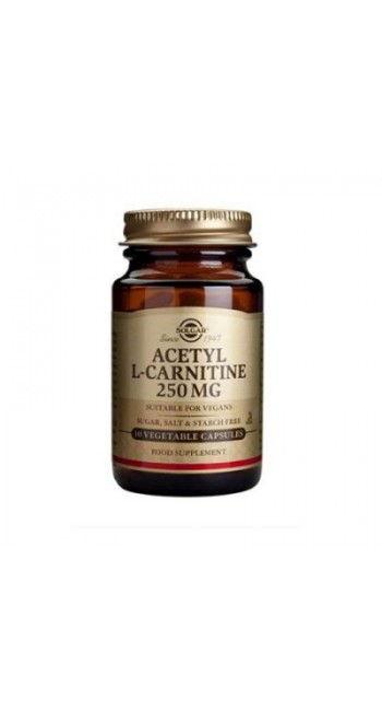 Solgar Acetyl-L-Carnitine 250mg 30 Κάψουλες 