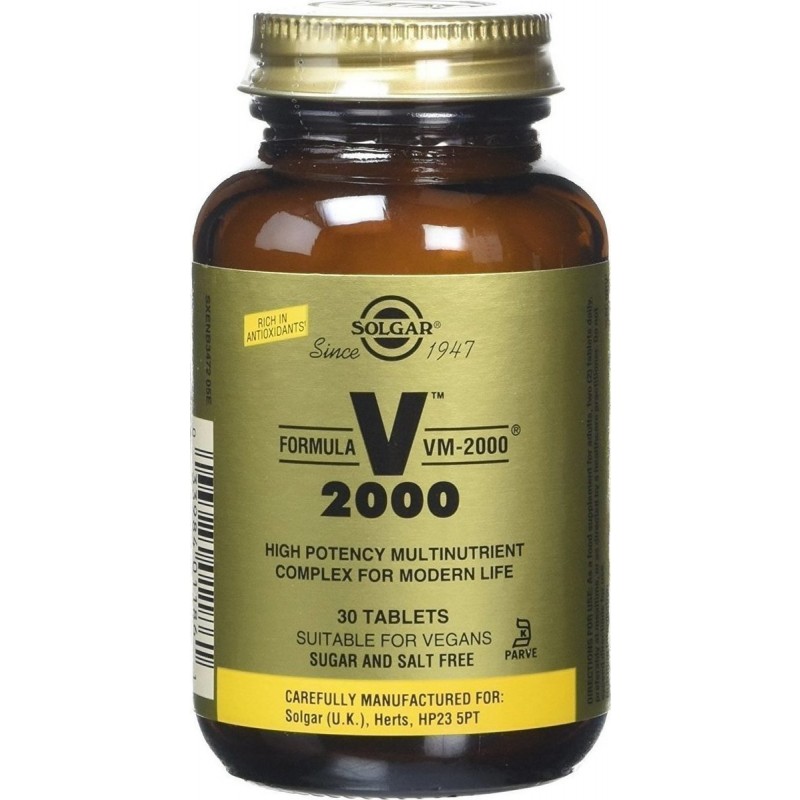 Solgar VM-2000 Ενέργεια, Τόνωση, Ενίσχυση Μυών 30 Tablets 